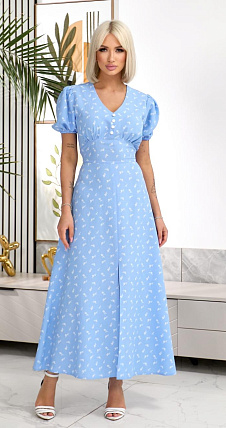 Женское платье макси в цветочек