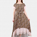 Леопардовое модное платье