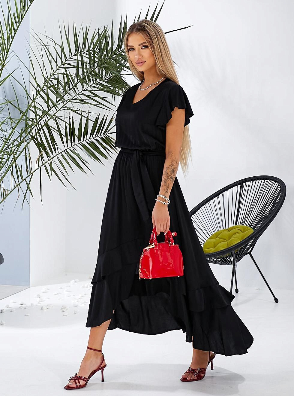 Женское платье с атласного штапеля