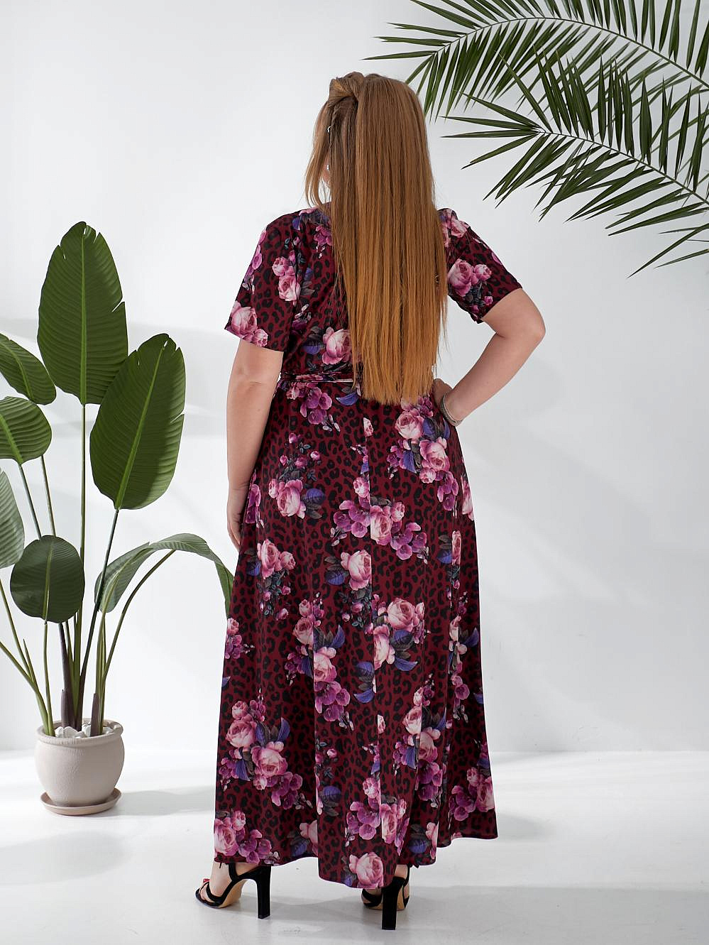 Женское длинное платье в пол на запах