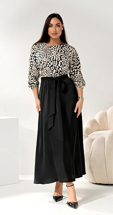 Женское платье длинное из шелка