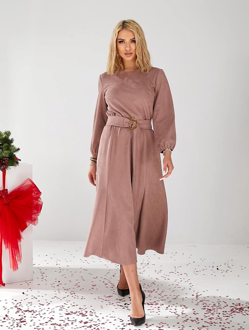 Женское платье замшевое годэ