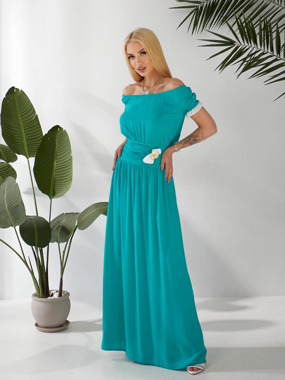 Женское платье штапель длинное