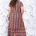 Летнее свободное платье в полоску