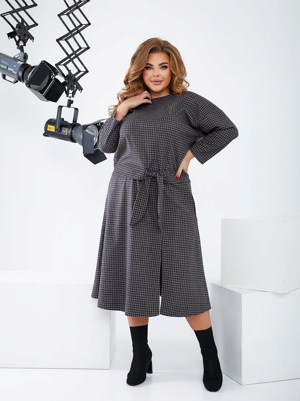 Теплый костюм с юбкой