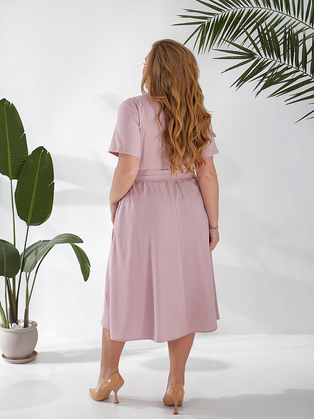 Женское платье клеш однотонное