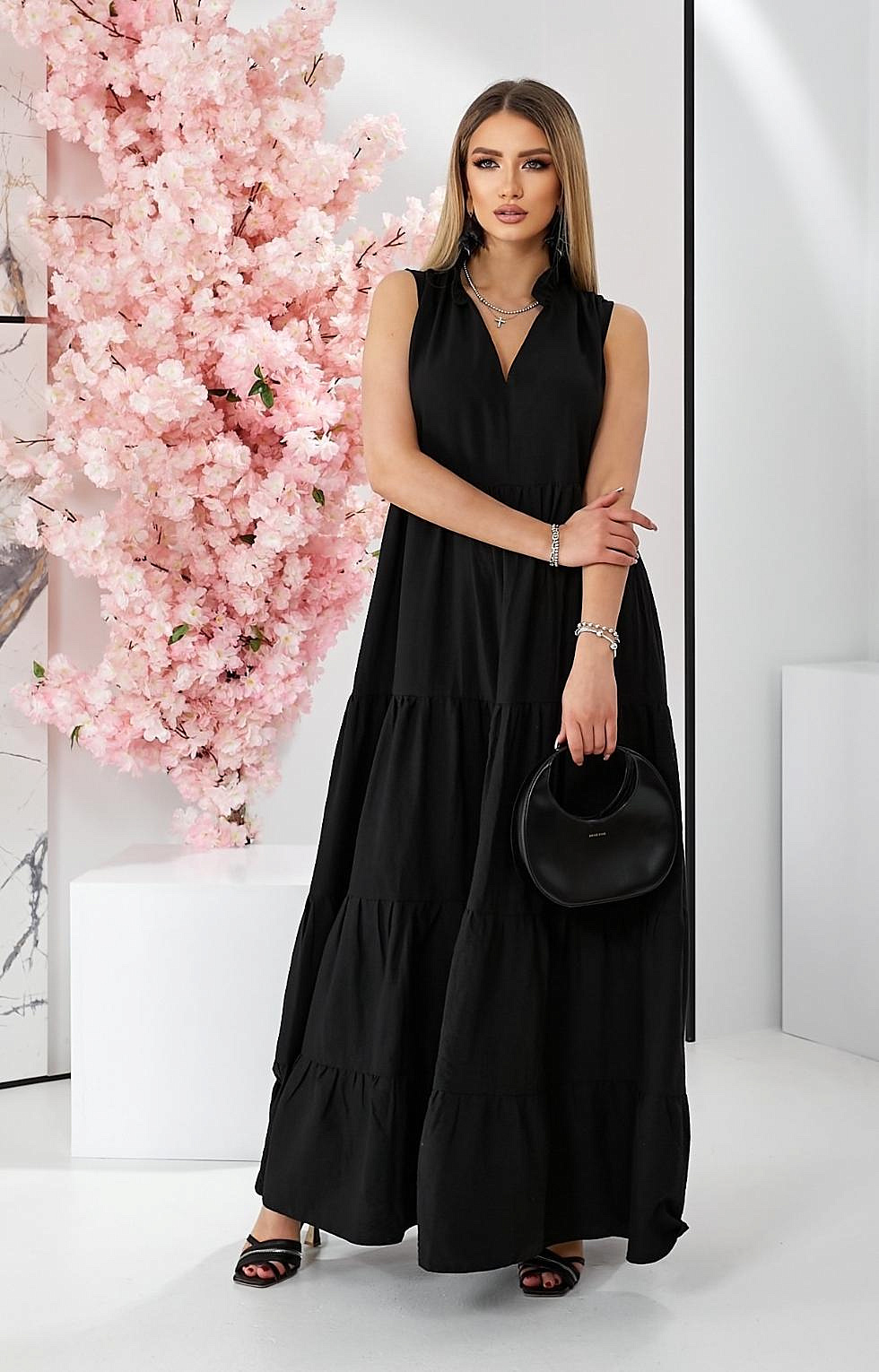 Женский летний сарафан в пол ярусный