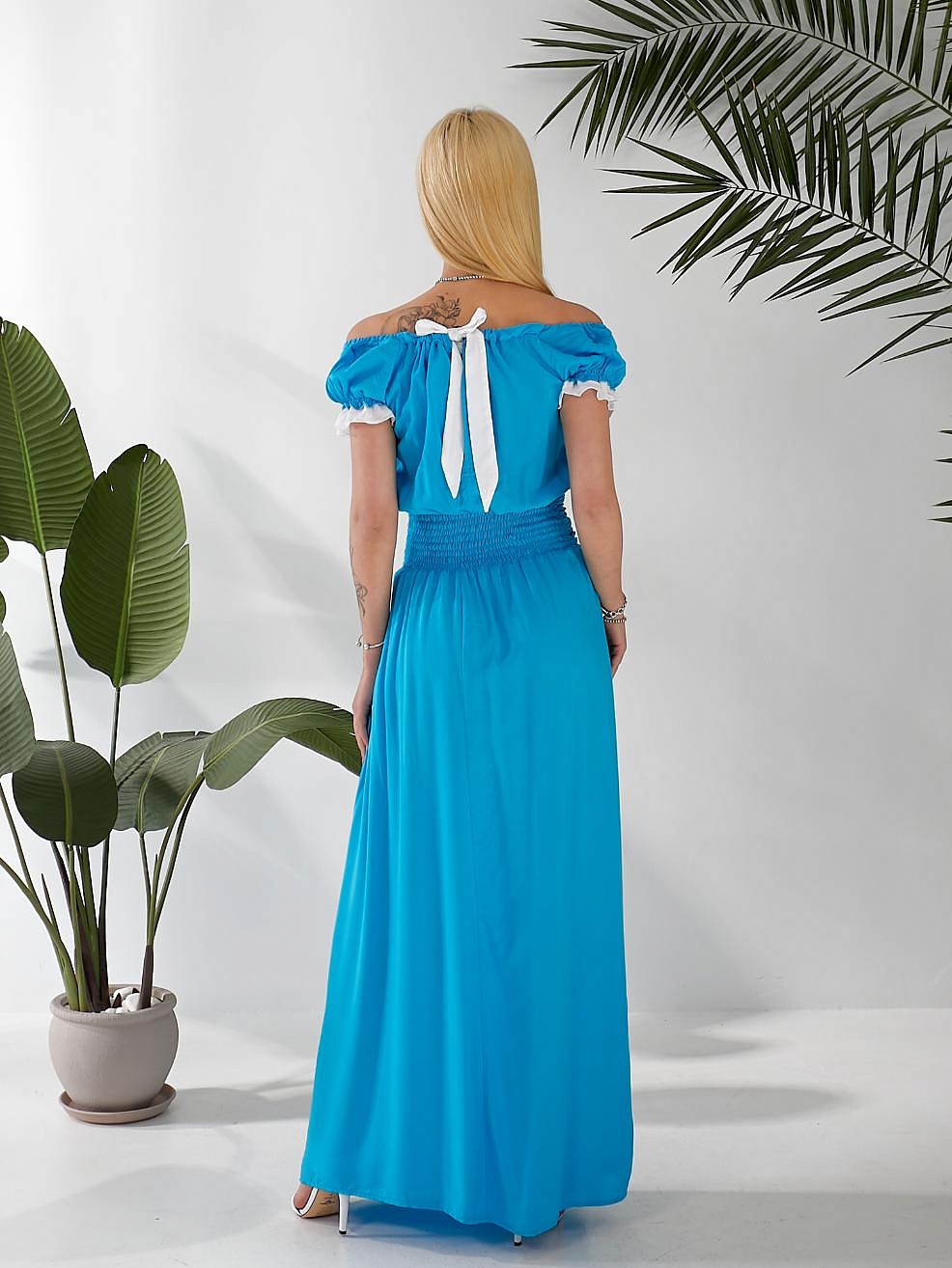 Женское платье штапель длинное