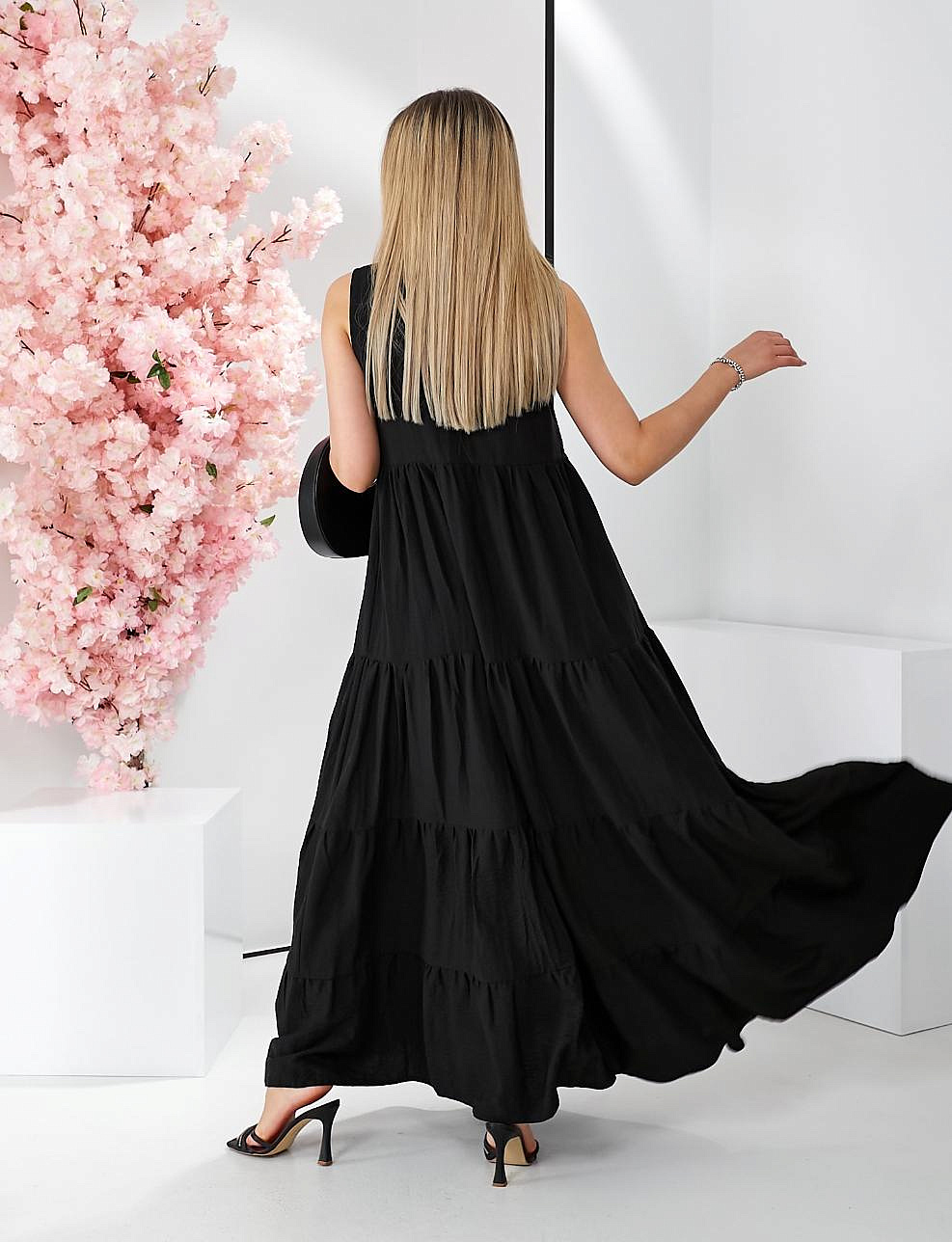 Женский летний сарафан в пол ярусный