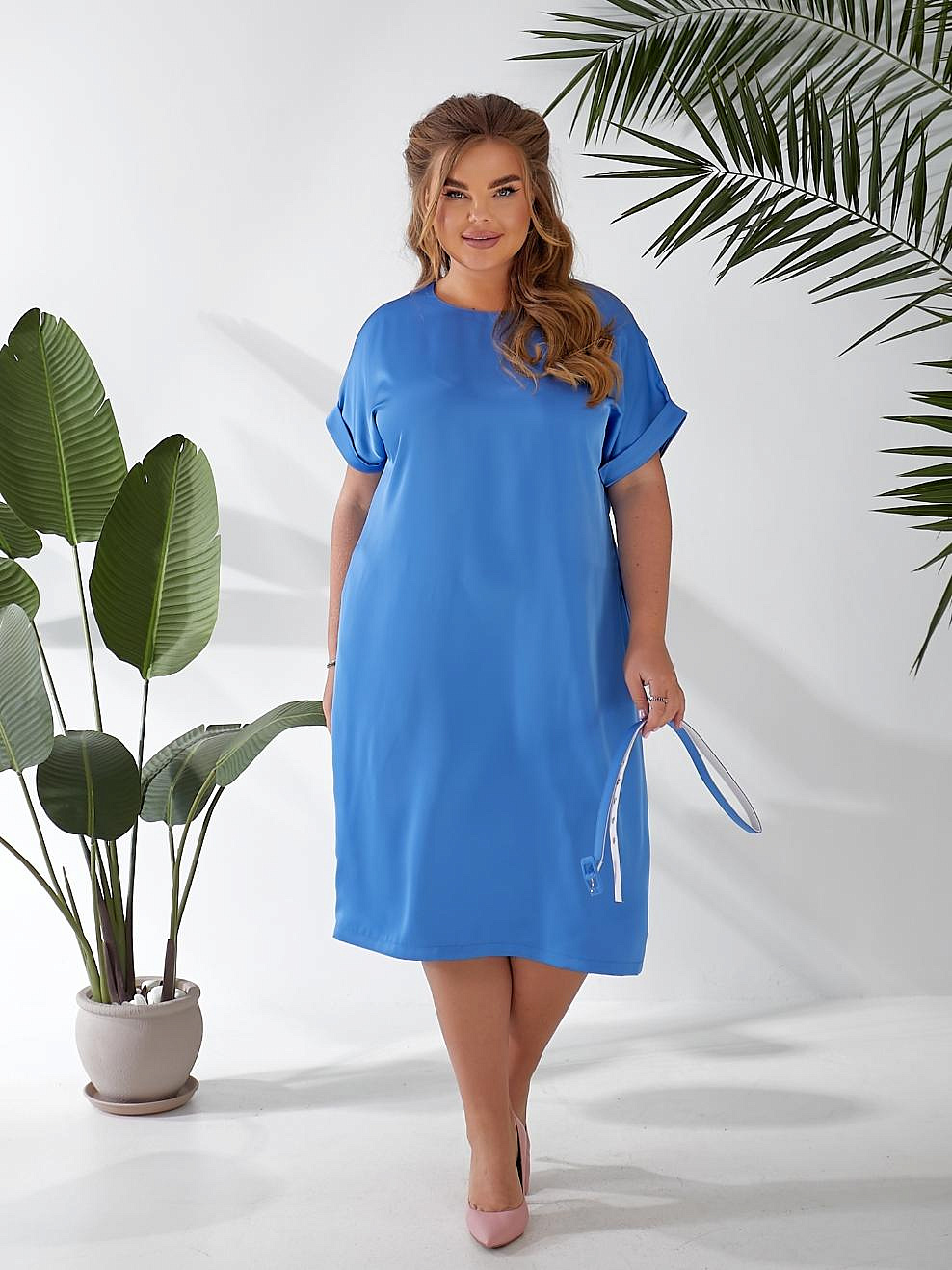 Женское шелковое платье футляр