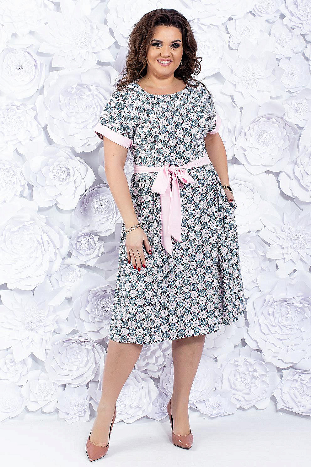 Платье миди с поясом