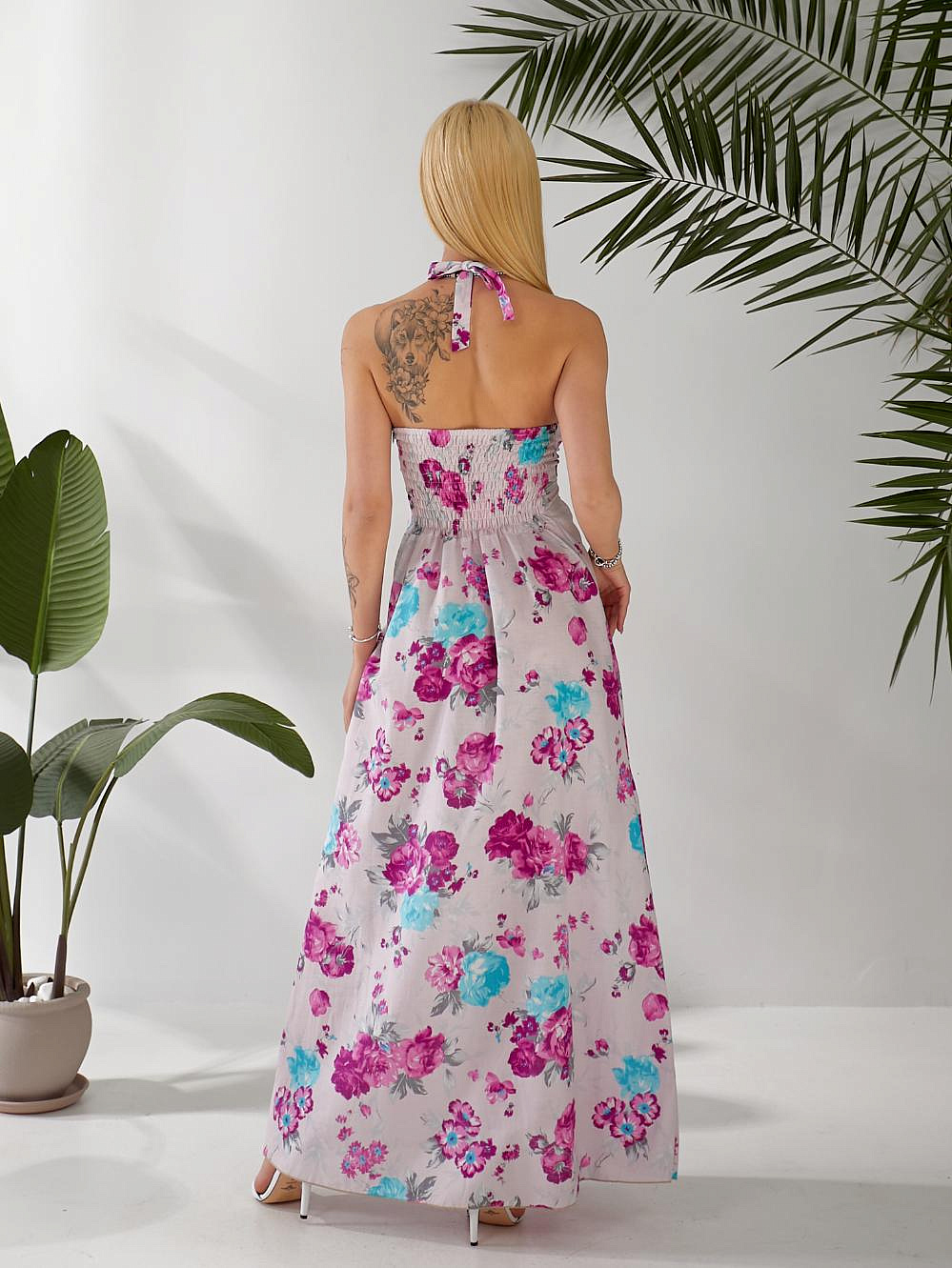 Женский длинный сарафан в цветах