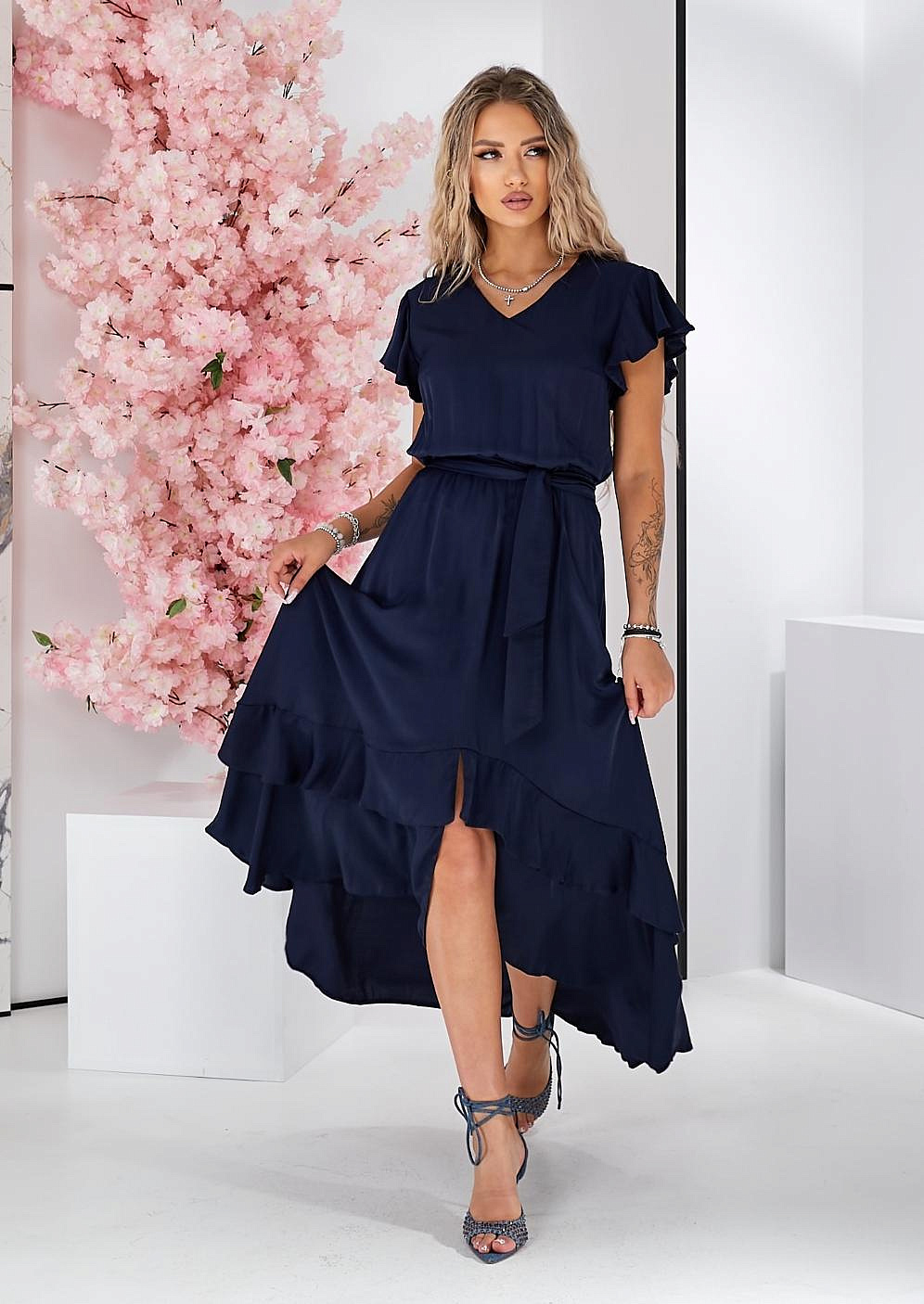 Женское платье с атласного штапеля