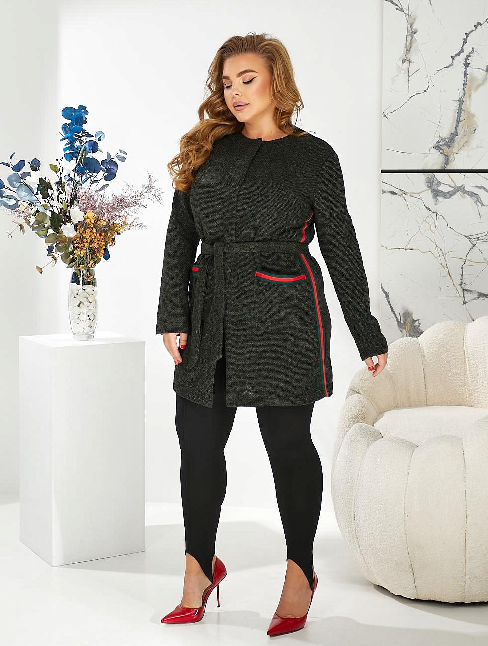 Женский кардиган большого размера