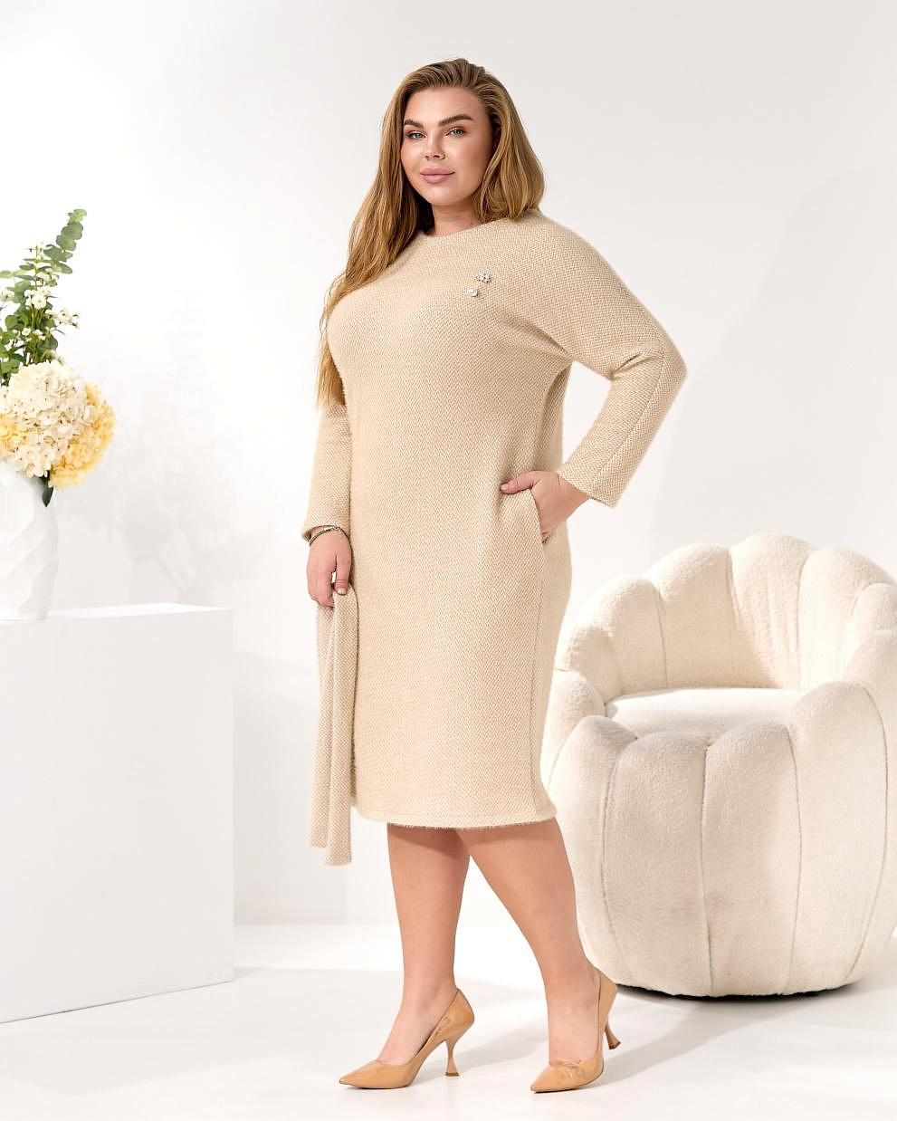 Женское платье теплое ангорка