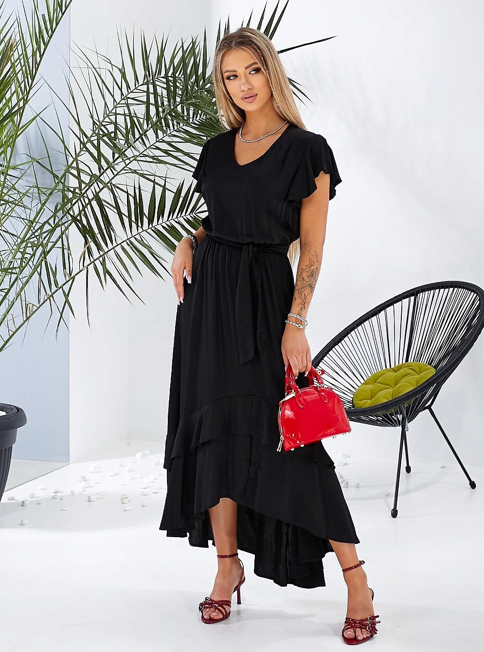 Женское платье с атласного штапеля