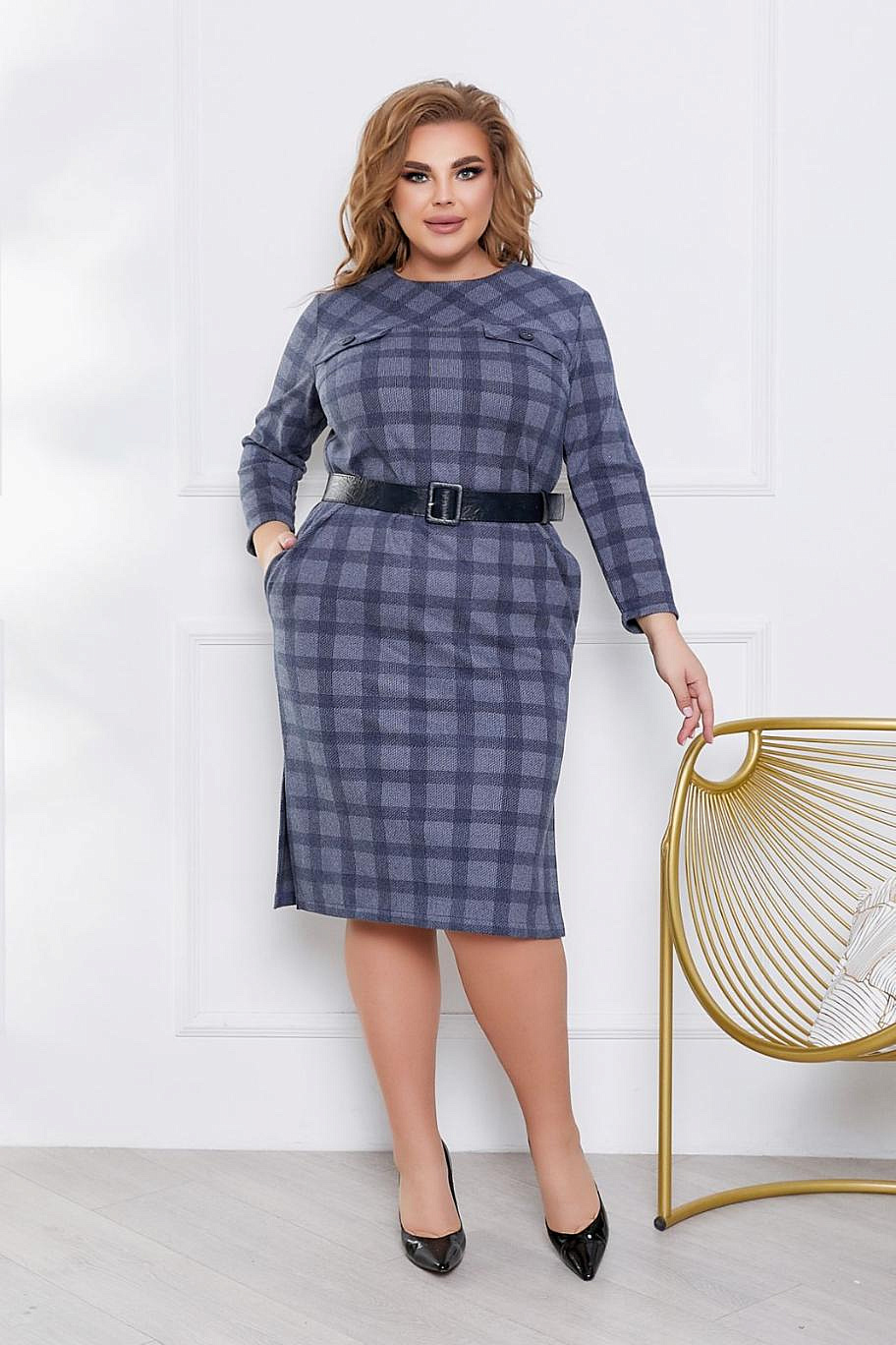 Теплое платье с разрезами по бокам