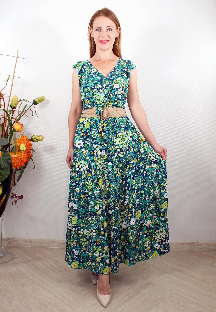 Трендовый костюм - топ с юбкой в цветочный принт 