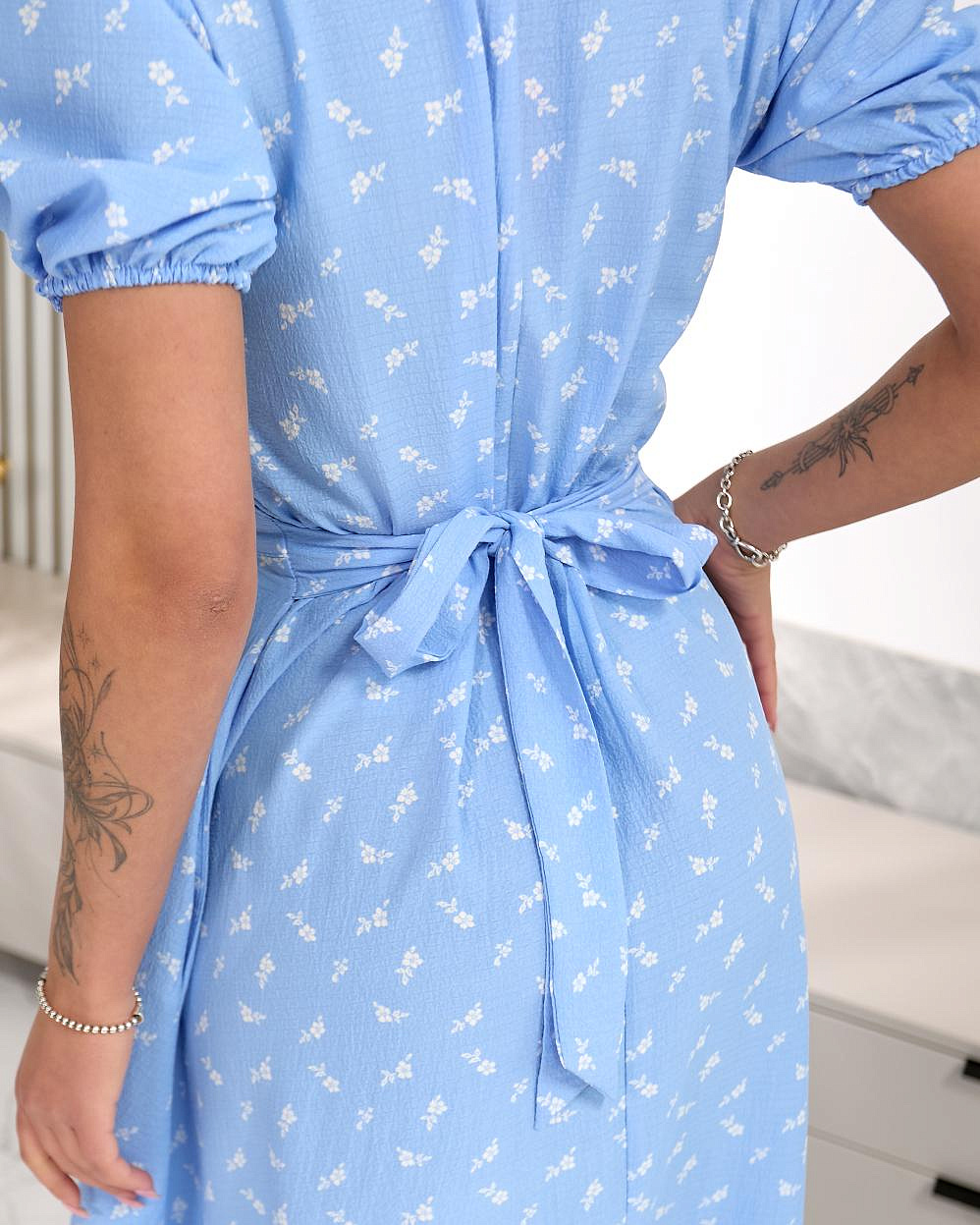 Женское платье макси в цветочек