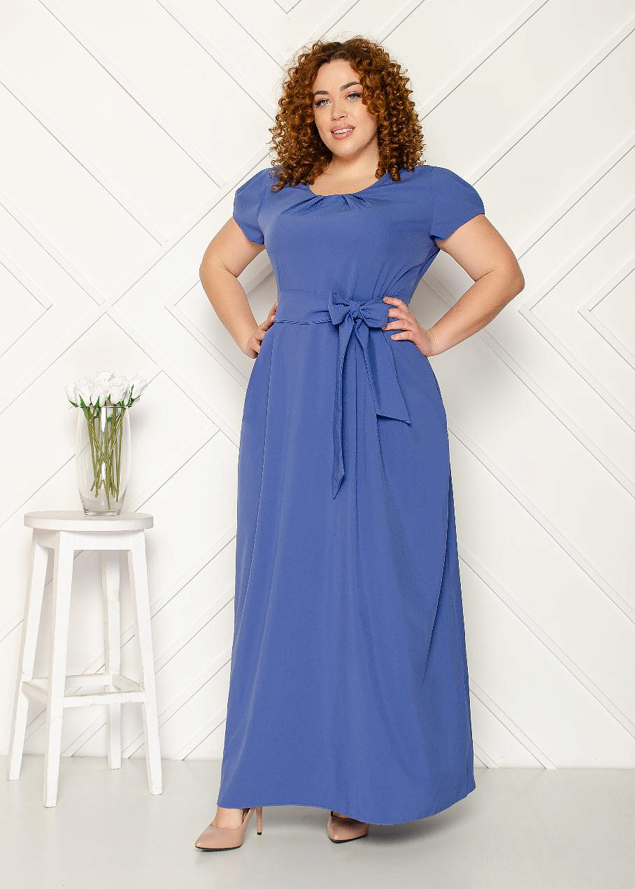 Платье однотонное летнее