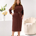 Женское платье замш миди