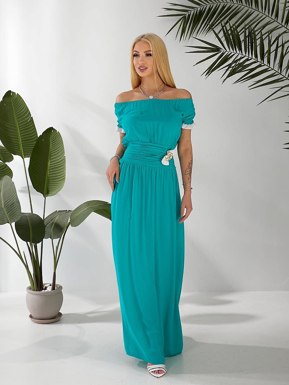 Женское платье штапель длинное