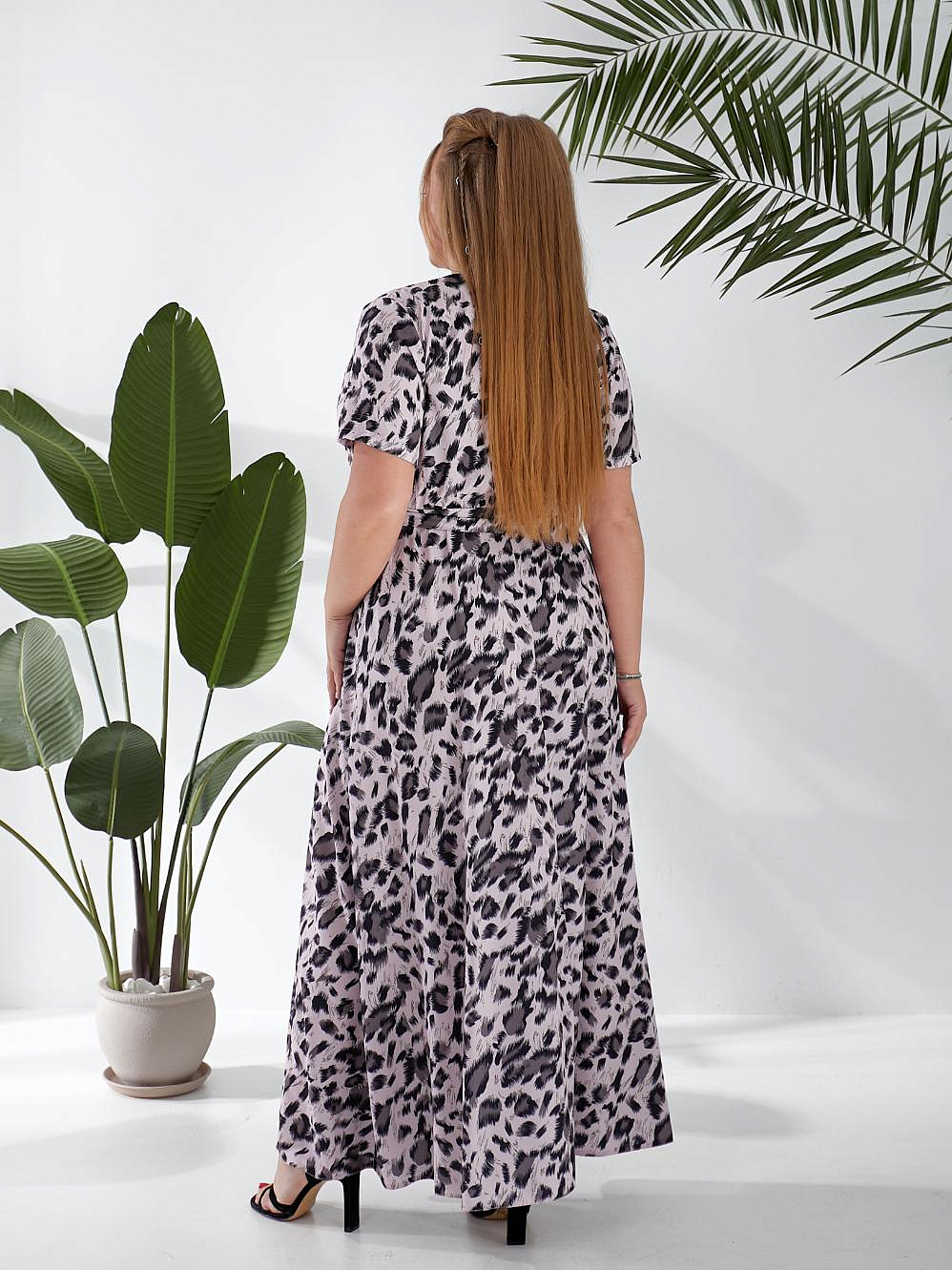 Женское длинное платье в пол на запах