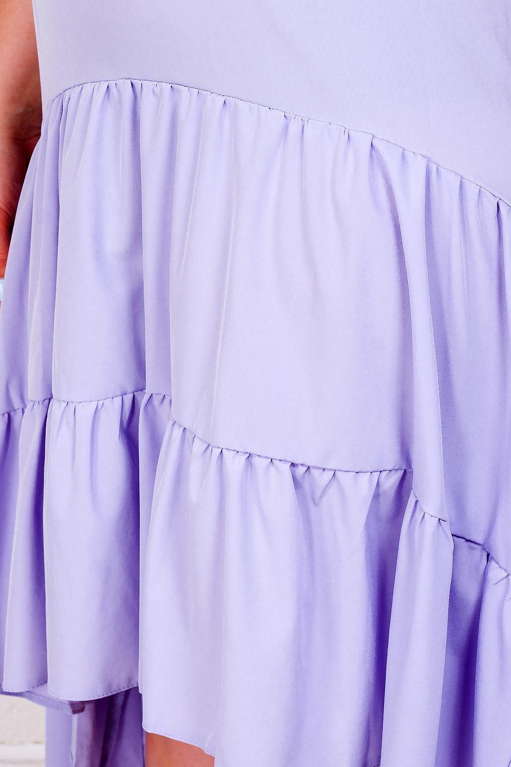 Платье асимметричное однотон