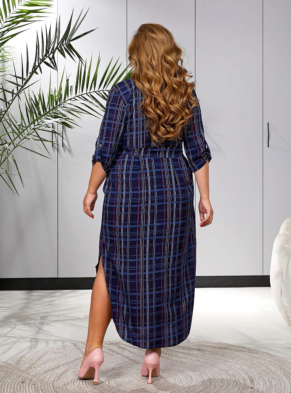 Платье рубашка с разрезами