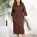 Женское платье свободное с разрезом впереди
