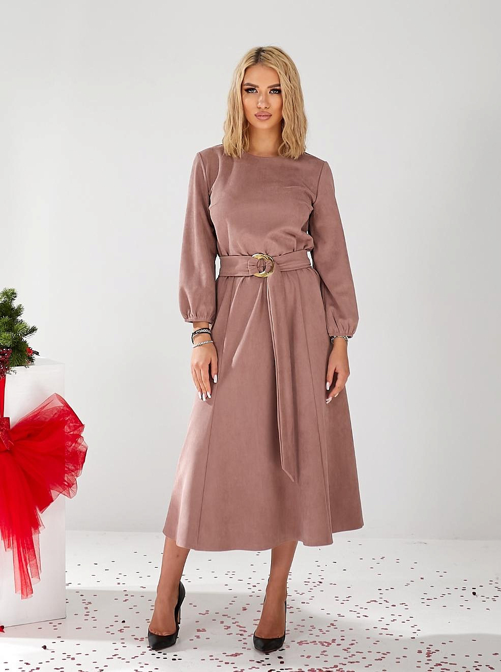 Женское платье замшевое годэ