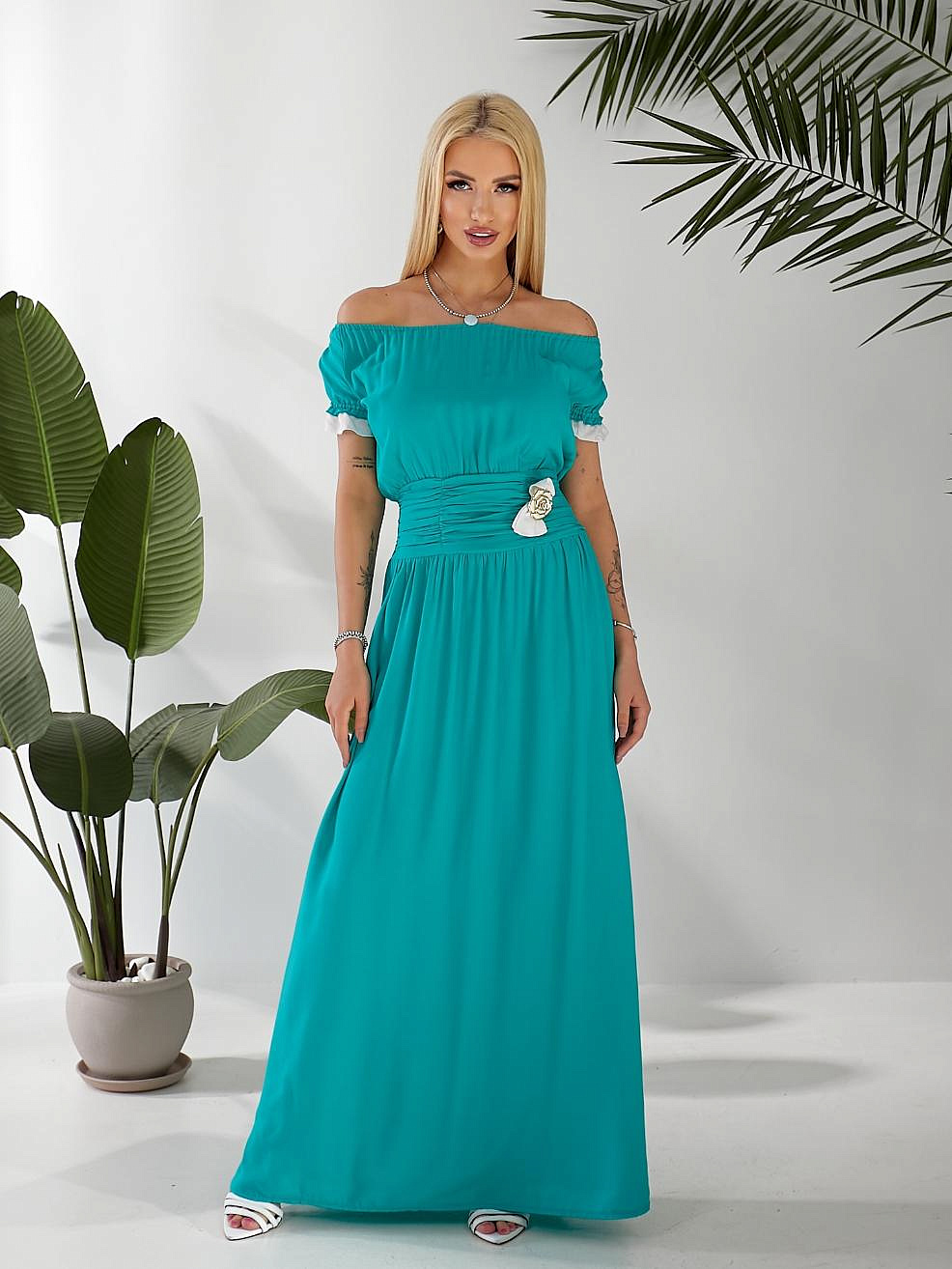 Женское платье штапель длинное