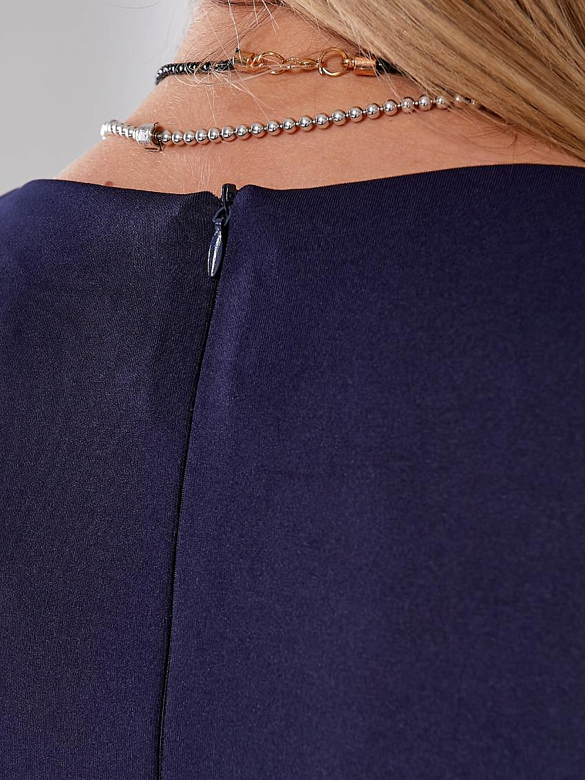 Модное свободное платье с мехом