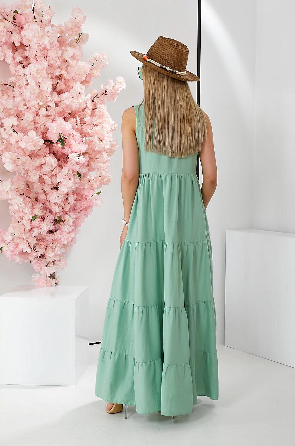 Женский летний сарафан в пол ярусный