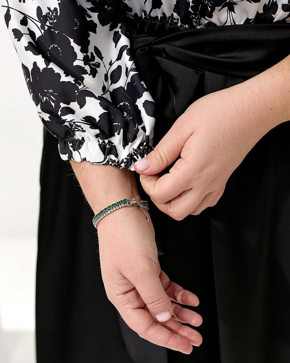 Женское платье шелковое комбинированное