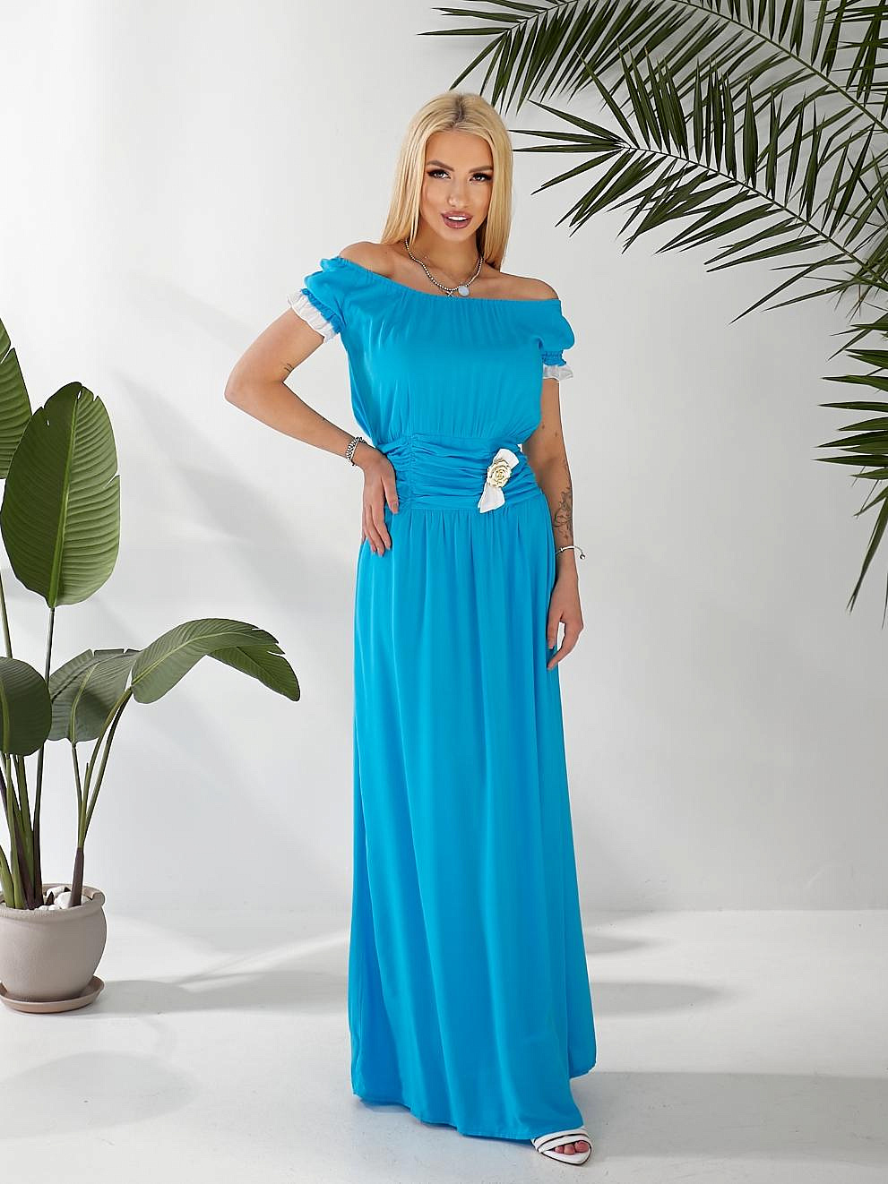 Женское платье штапель длинное