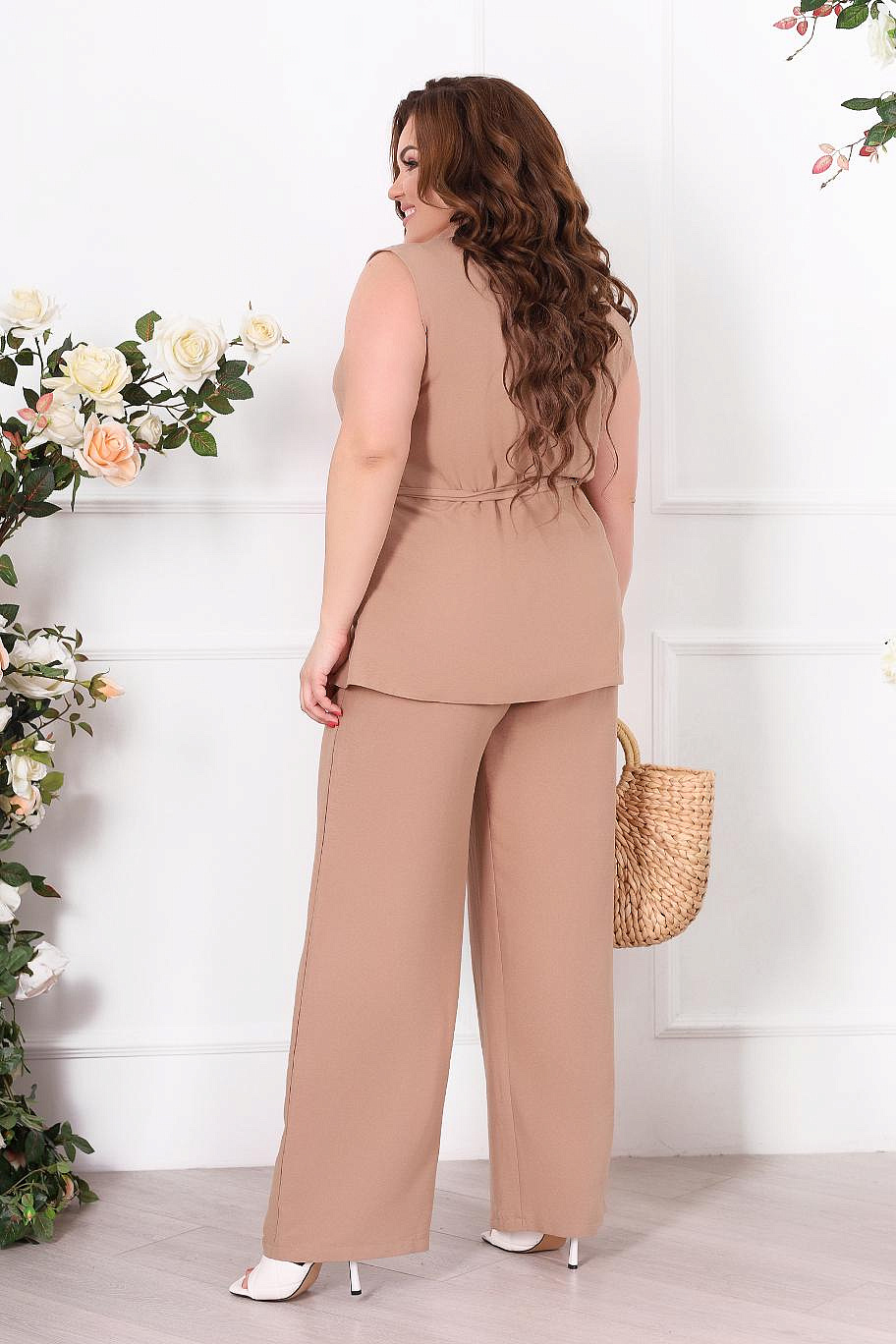 Женский летний свободный брючный костюм