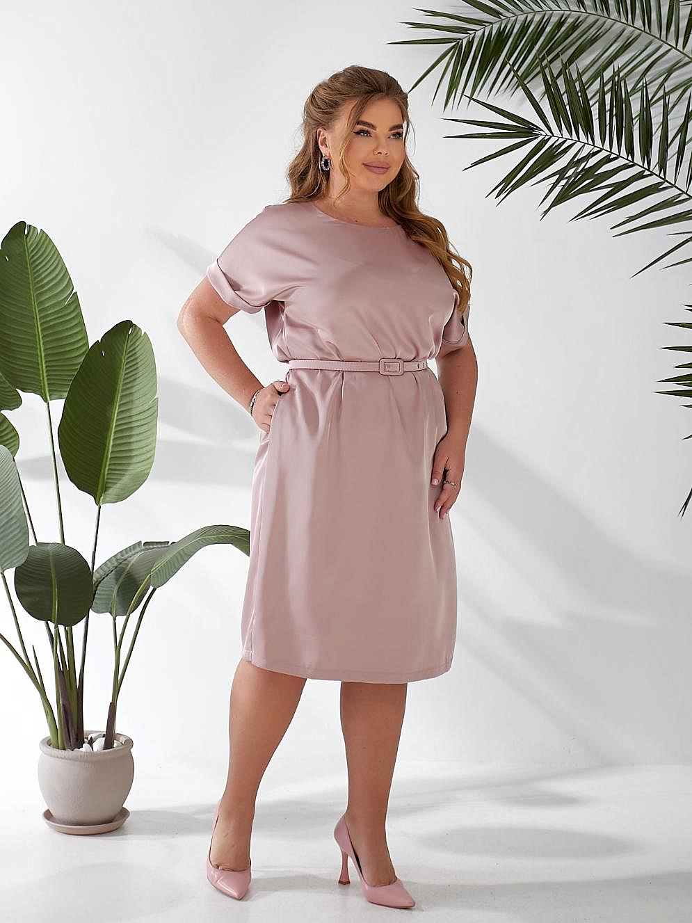 Женское шелковое платье футляр