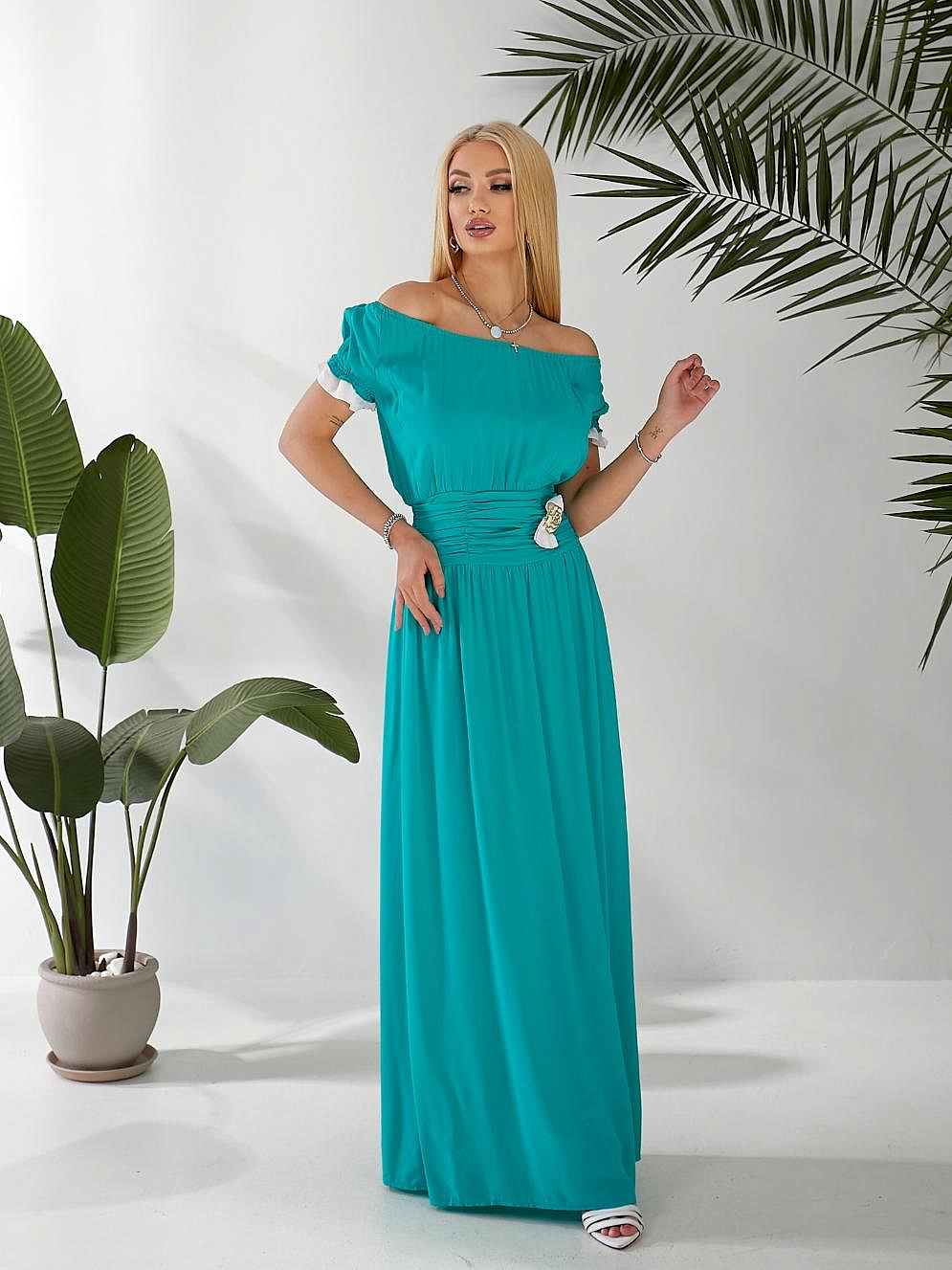 Женское платье штапель длинное