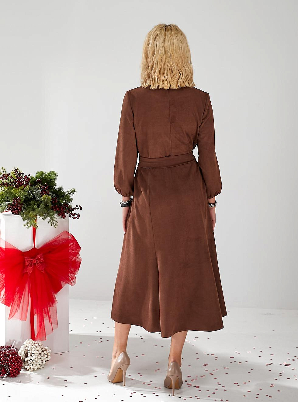 Женское платье замшевое годэ