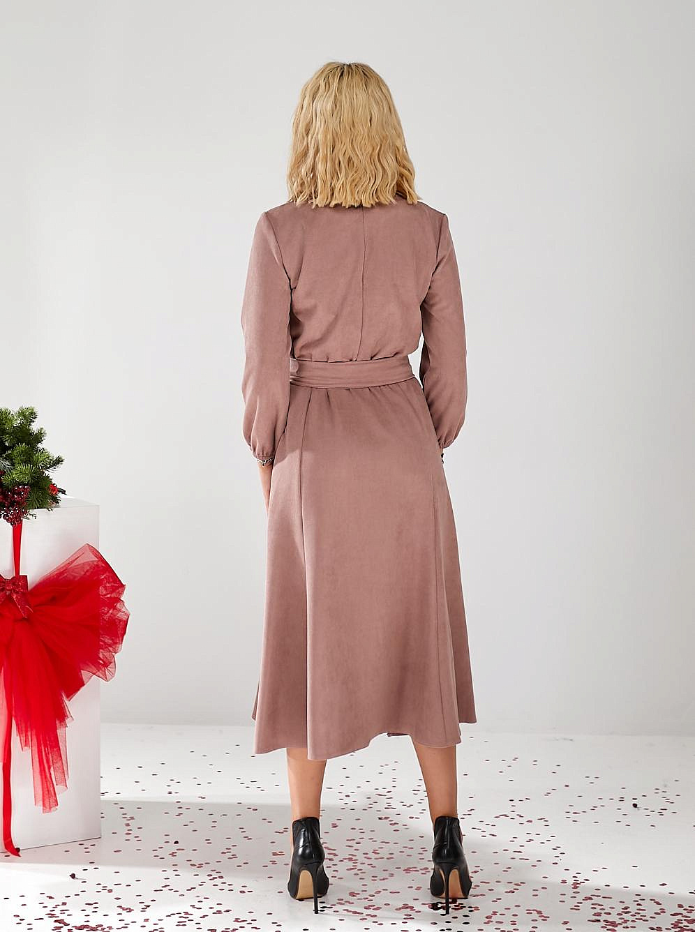 Женское платье замшевое годэ