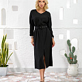 Женское платье прямое с разрезом впереди