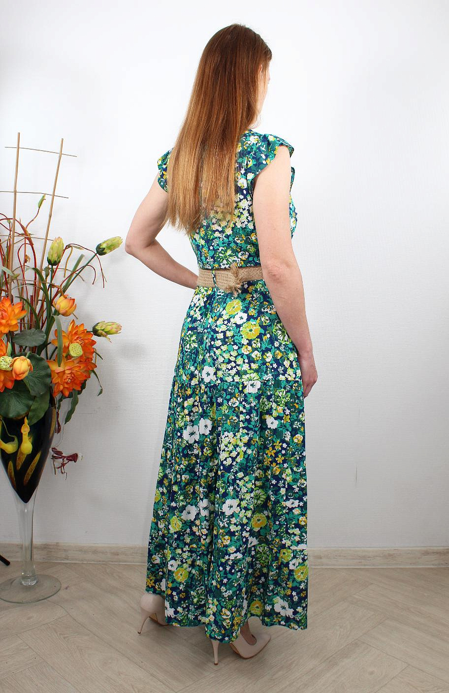 Трендовый костюм - топ с юбкой в цветочный принт 