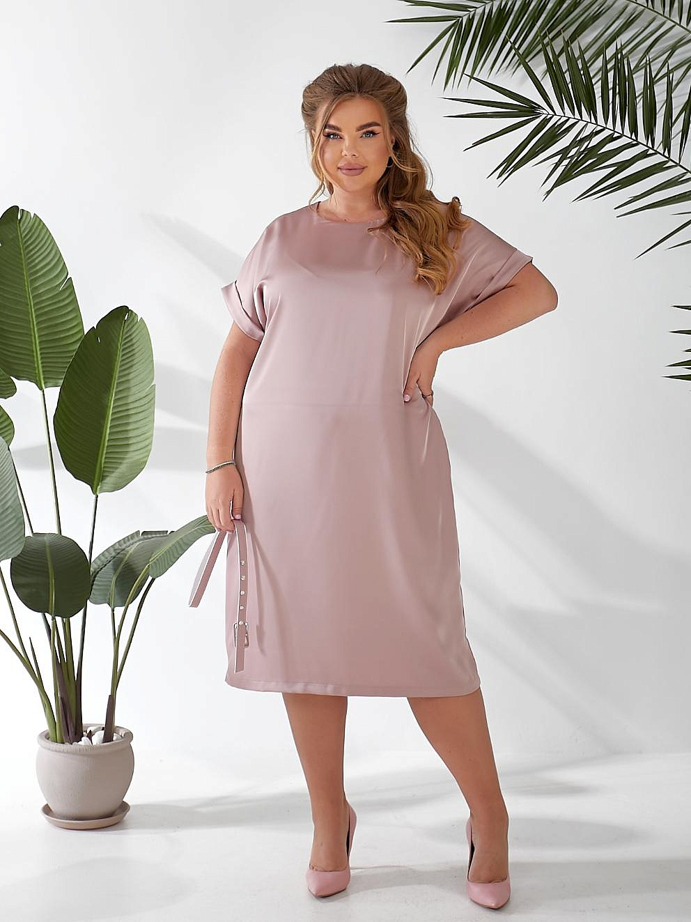 Женское шелковое платье футляр