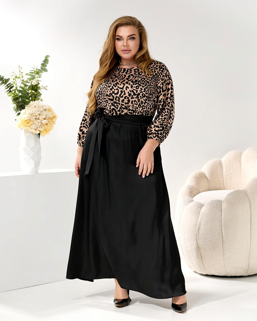 Женское платье длинное шелк